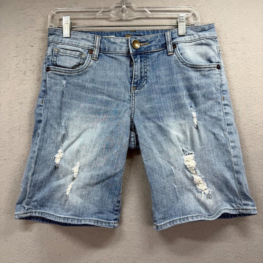 KUT from the Kloth Catherine Boyfriend Shorts Womens 4/31* Blue Denim Distressed